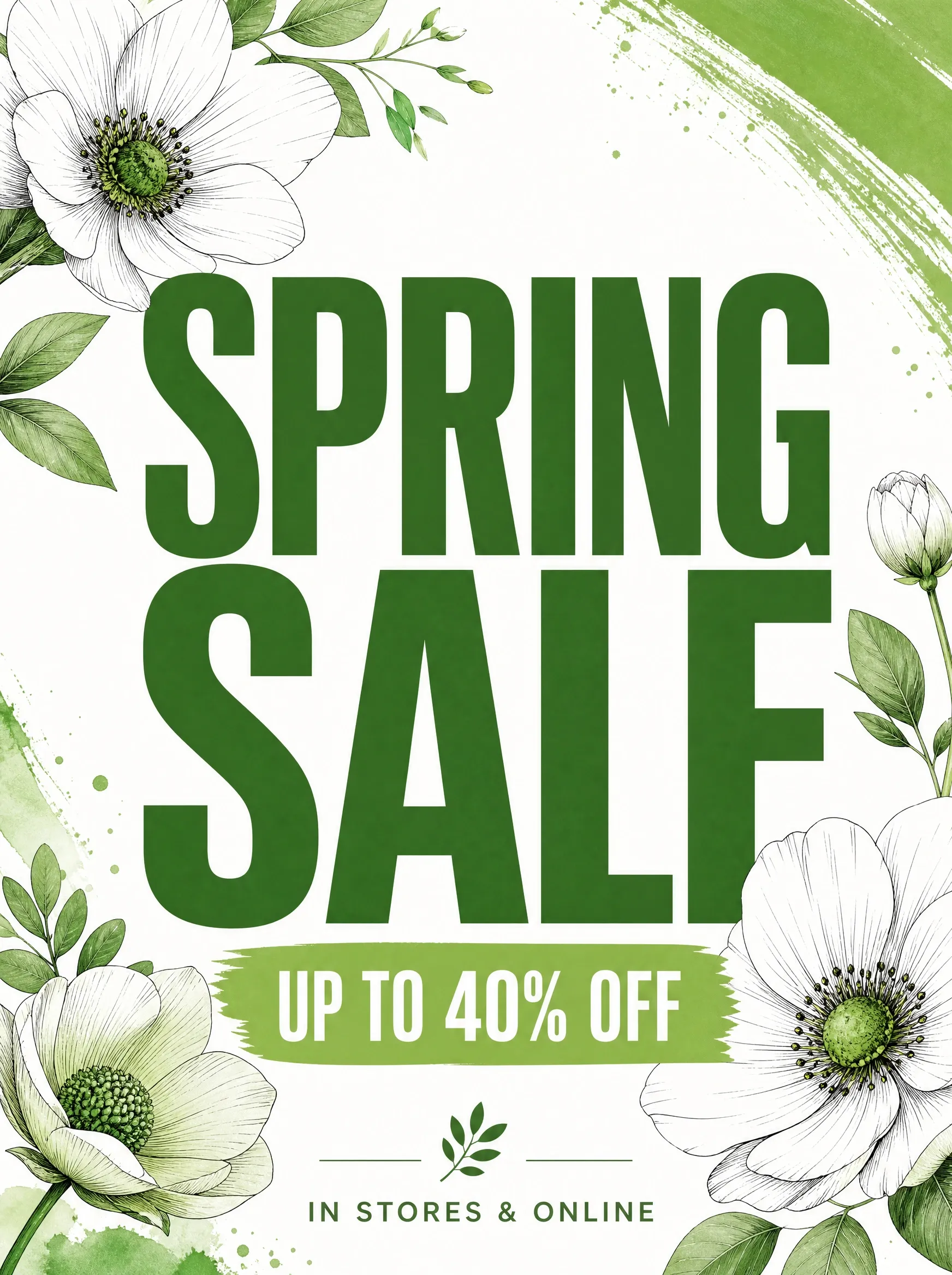 Spring sale poster