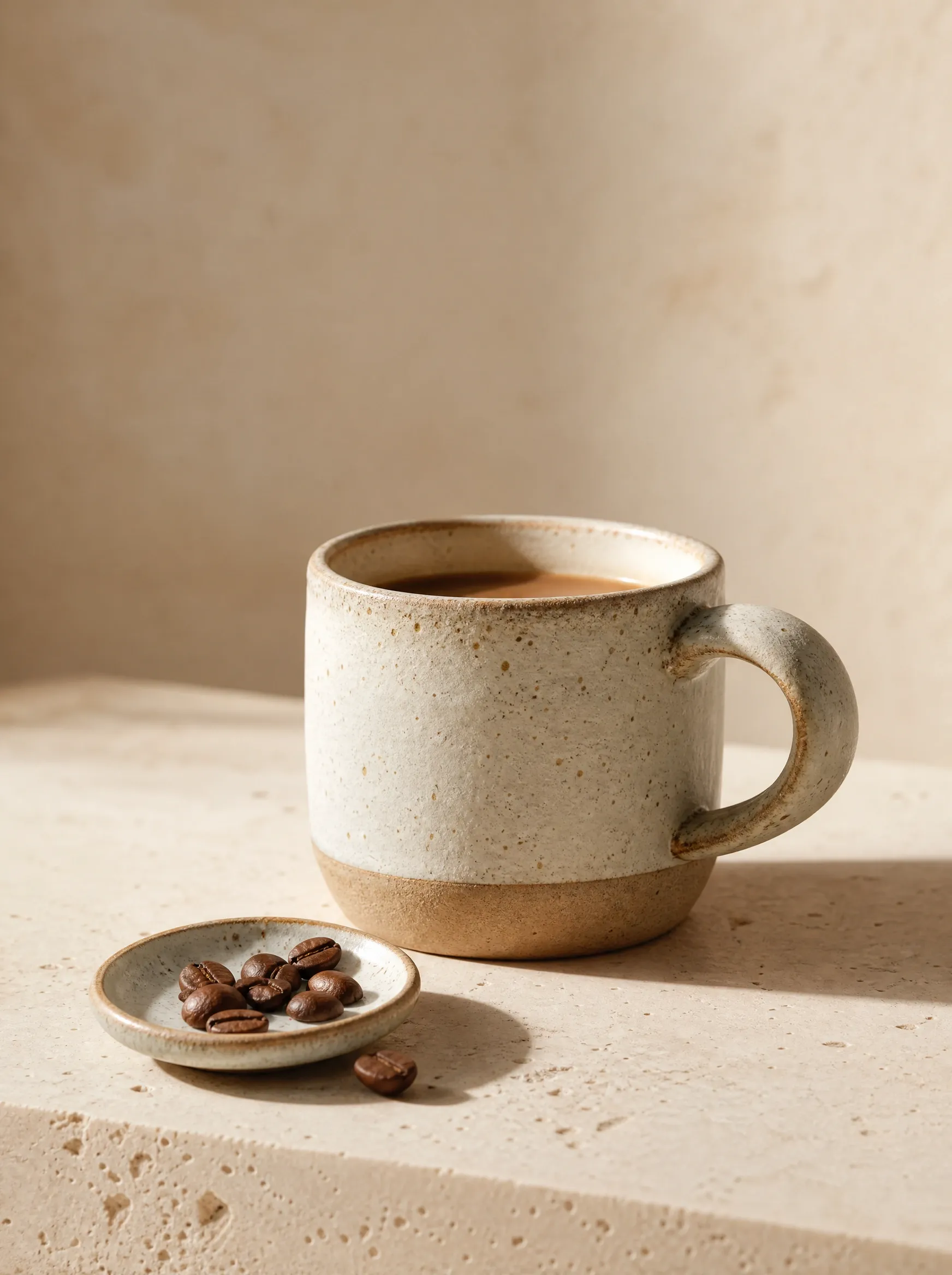 Ceramic coffee cup still life