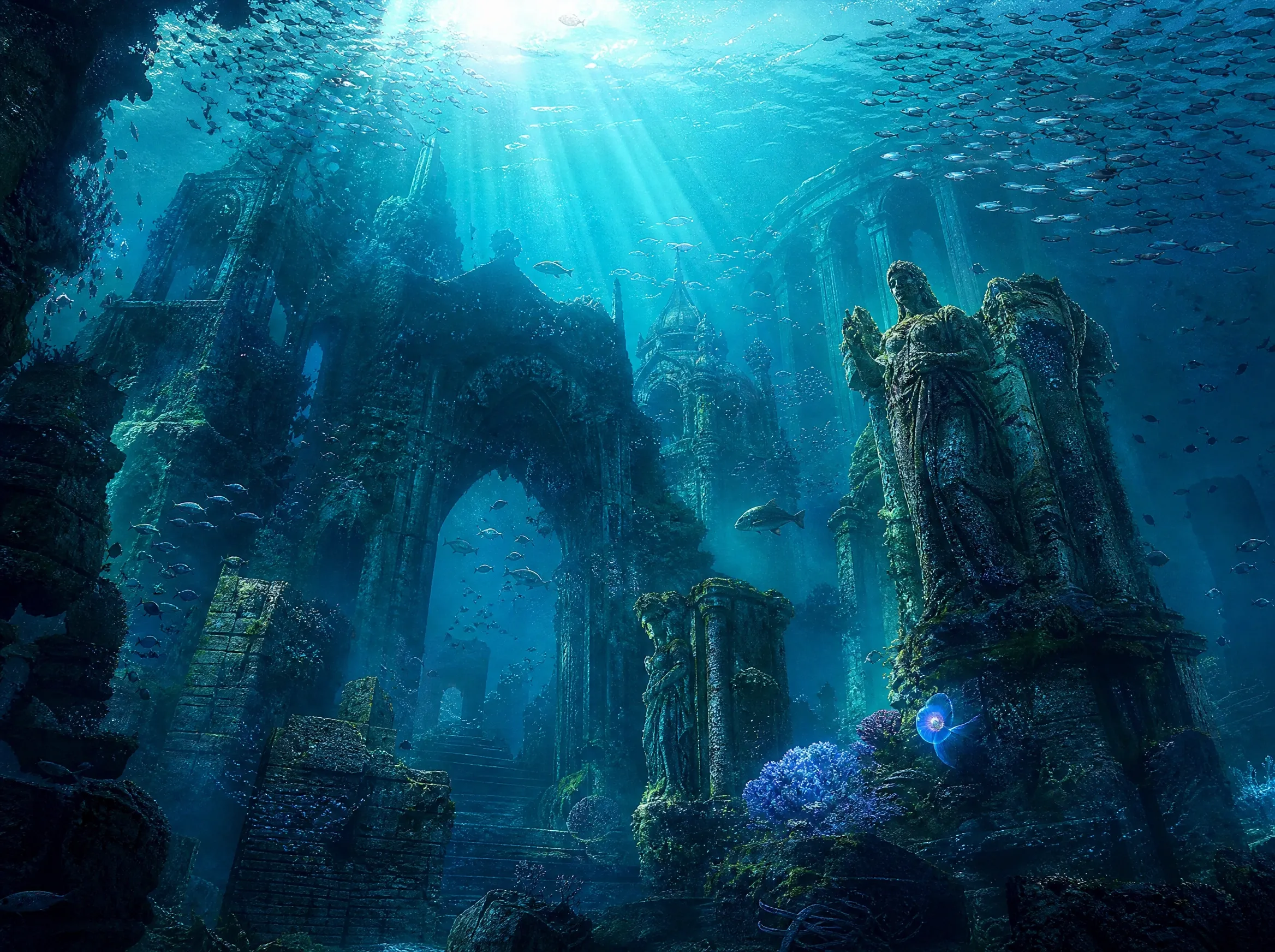 Sunken ocean ruins