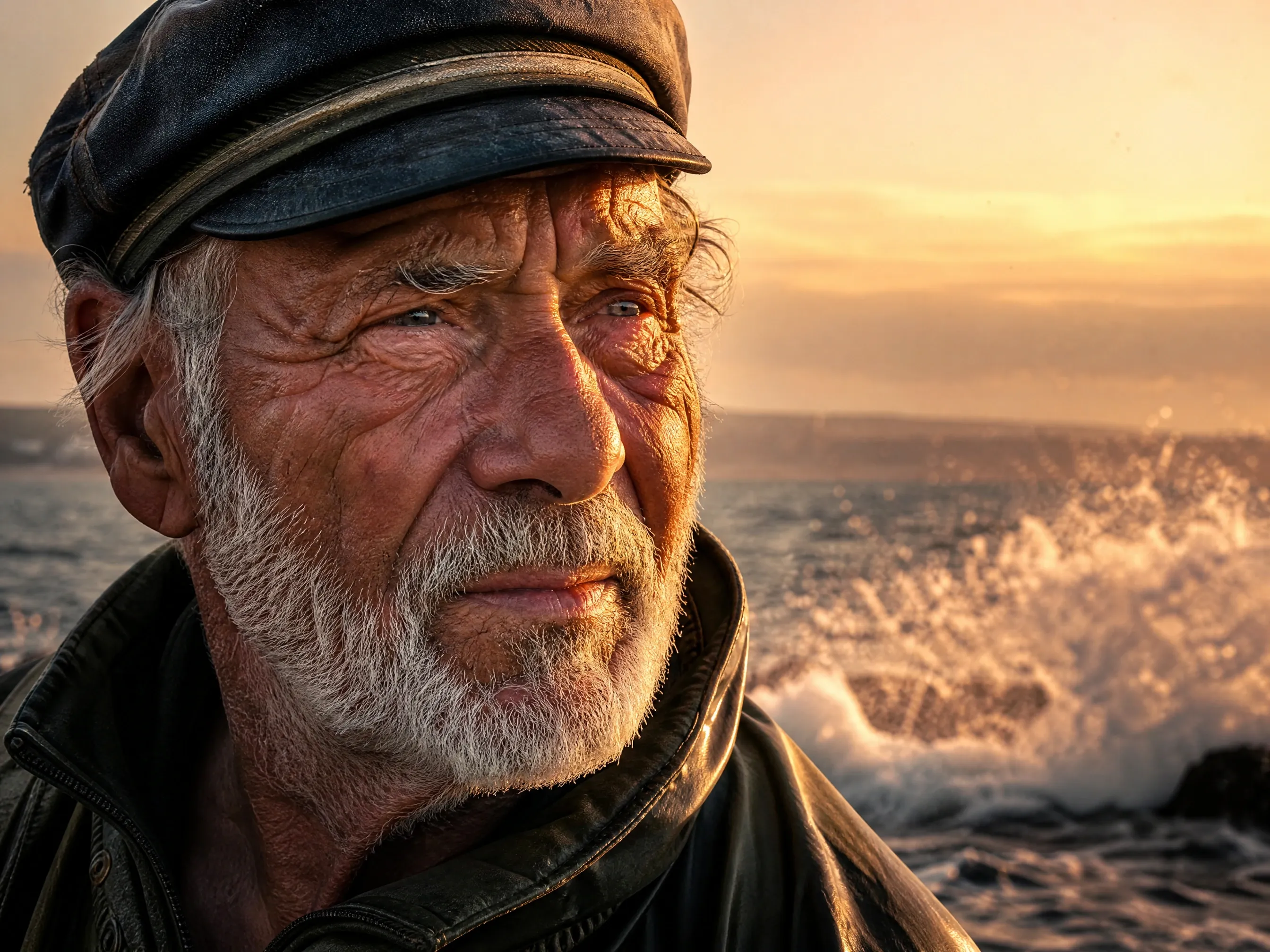 Golden hour fisherman