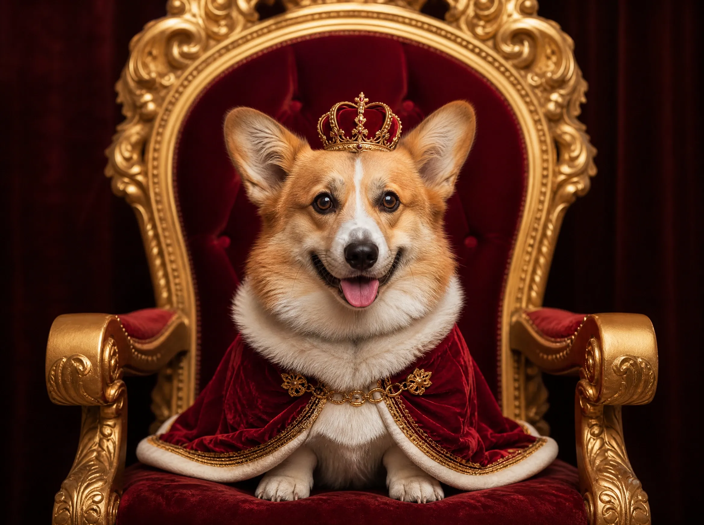 Royal corgi portrait